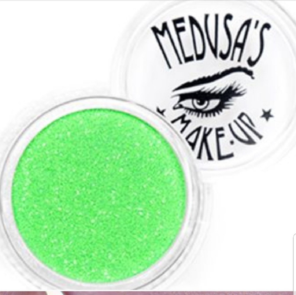 ❇️🧚‍♀️NEON GREEN Medusa Makeup Glitter Pot NWT